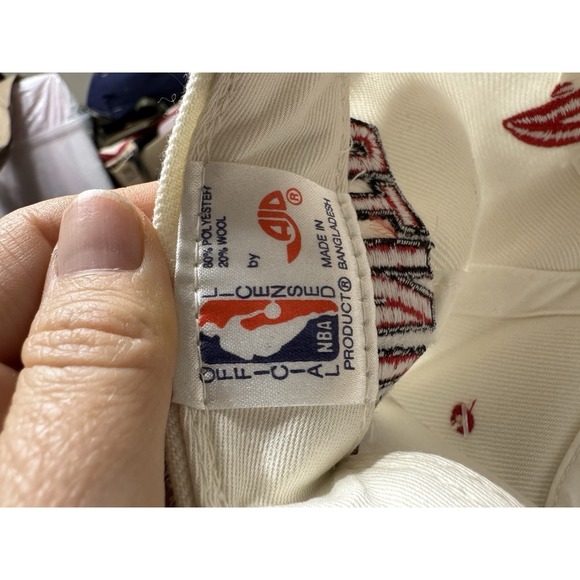 VINTAGE‎ Atlanta Hawks Hat Snapback Cap Poly Wool 90s AJD NBA Retro NWT - Picture 9 of 14